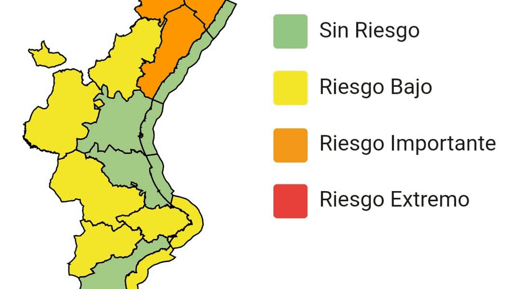 Ampliada la alerta naranja en Castelló por lluvias y tormentas intensas: 58 litros acumulan en Catí