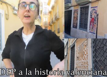Una multimillonaria suiza destroza seis paneles cerámicos que hablaban de la historia de Valencia y sus gentes