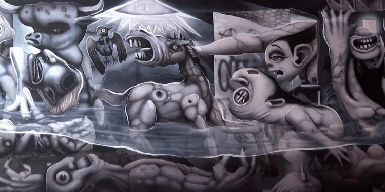 El Guernica de la DANA: un mural para no olvidar la tragedia que arrasó parte de Valencia 1 El Guernica de la DANA: un mural para no olvidar la tragedia que arrasó parte de Valencia