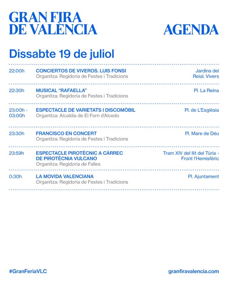 Metrovalencia activa horarios especiales para las celebraciones de la Feria de julio