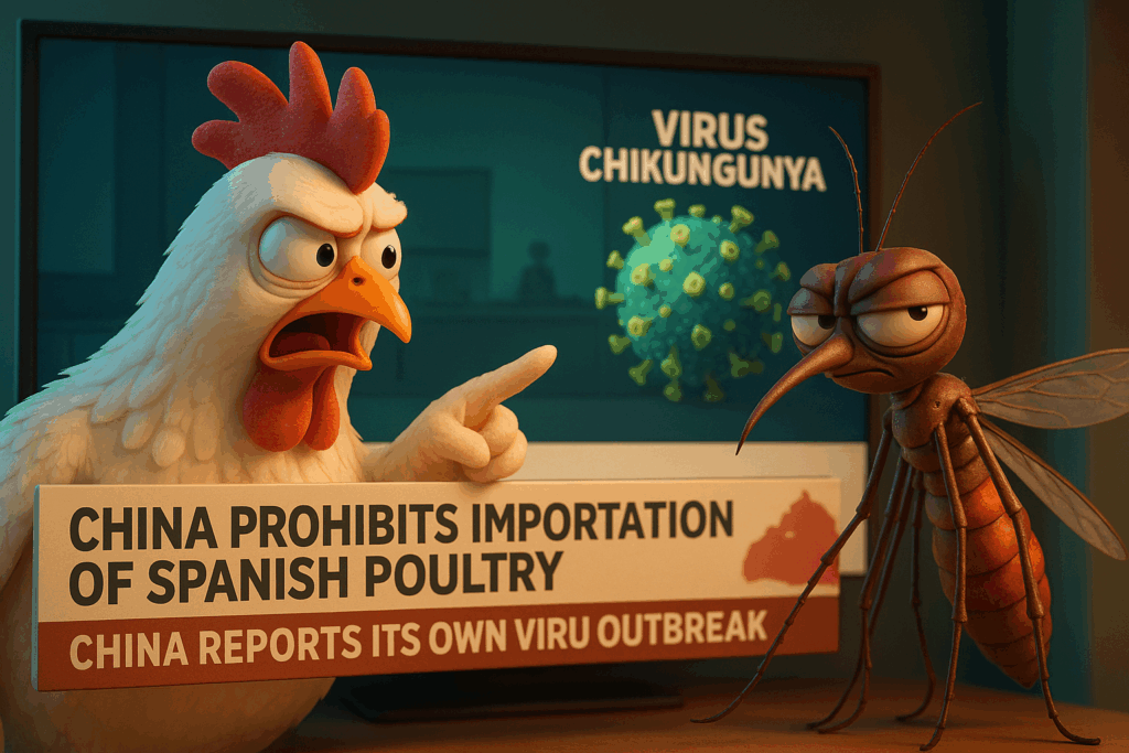De pollos vetados y mosquitos viajeros: el nuevo episodio de la diplomacia sanitaria made in China 2 ChatGPT Image 12 ago 2025 14 05 03