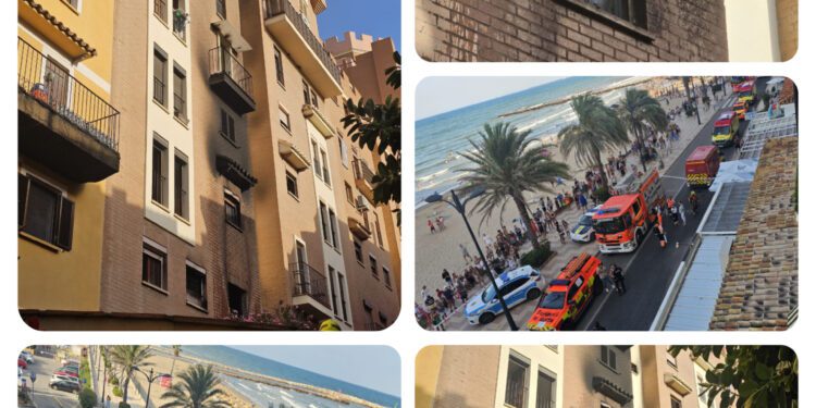 Incendio en Port Saplaya obliga al desalojo de varios vecinos y deja seis personas afectadas