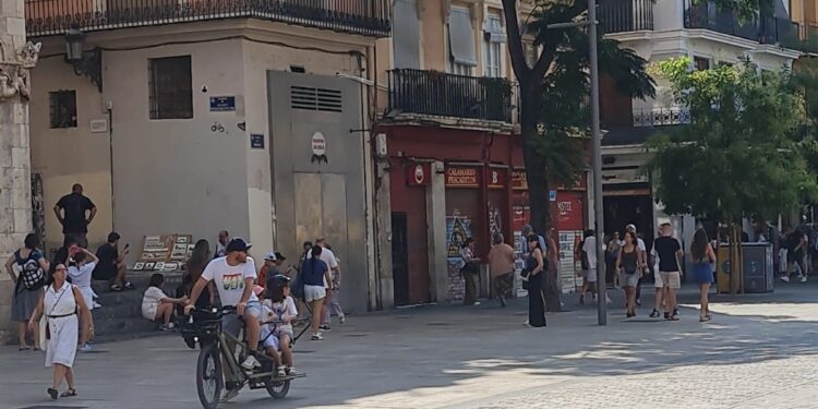 Retiran el contenedor de obra del entorno de la Lonja 1 Retiran el contenedor de obra del entorno de la Lonja