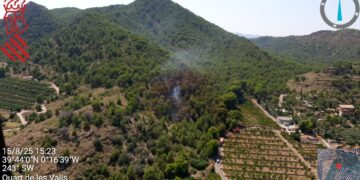 Controlado el incendio Forestal de Quart de les Valls y los desalojados de Teresa de Cofrentes volverán a sus casas