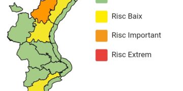 Avisos por lluvias y tormentas intensas hoy y mañana en la Comunitat Valenciana