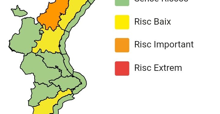 Avisos por lluvias y tormentas intensas hoy y mañana en la Comunitat Valenciana 1 Avisos por lluvias y tormentas intensas hoy y mañana en la Comunitat Valenciana