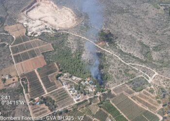 Declarado un incendio forestal en Benimodo