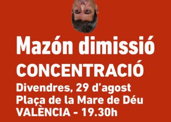 Las protestas contra Mazón cambian a una concentración en la Plaza de la Mare de Deu dels Desamparats 3 Las protestas contra Mazón cambian a una concentración en la Plaza de la Mare de Deu dels Desamparats