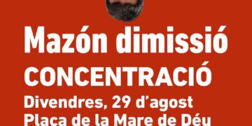 Las protestas contra Mazón cambian a una concentración en la Plaza de la Mare de Deu dels Desamparats