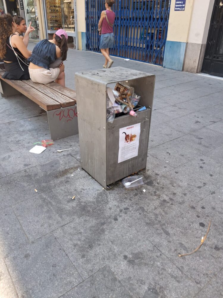 El verano trae de nuevo recortes de limpieza en el centro de Valencia