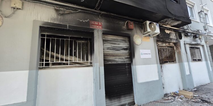 El comedor social de las Carmelitas en Valencia pasto de las llamas