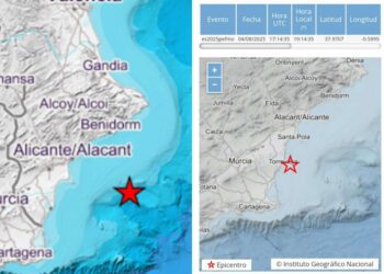 Dos terremotos esta tarde frente a la costa de Torrevieja