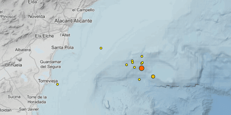 Enjambre sísmico frente a las costas de Alicante: 12 terremotos registrados desde ayer tarde