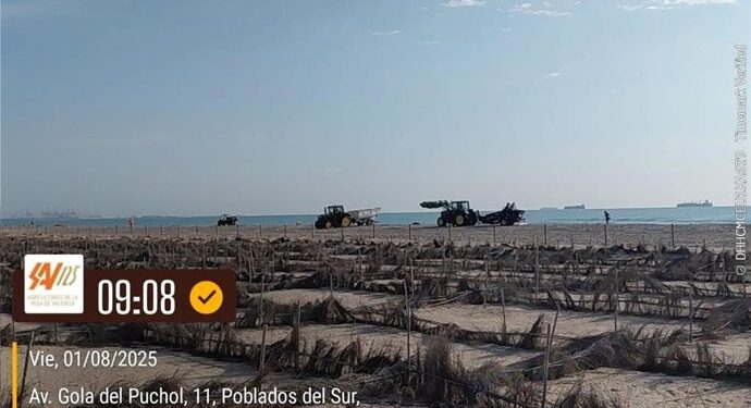 Las playas del sur de Valencia vuelven a limpiarse con maquinaria tras concluir el anidamiento del chorlitejo patinegro 1 Las playas del sur de Valencia vuelven a limpiarse con maquinaria tras concluir el anidamiento del chorlitejo patinegro