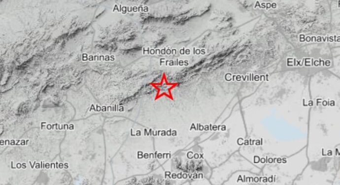 Un terremoto de magnitud 2,2 sacude Hondón de los Frailes sin causar daños