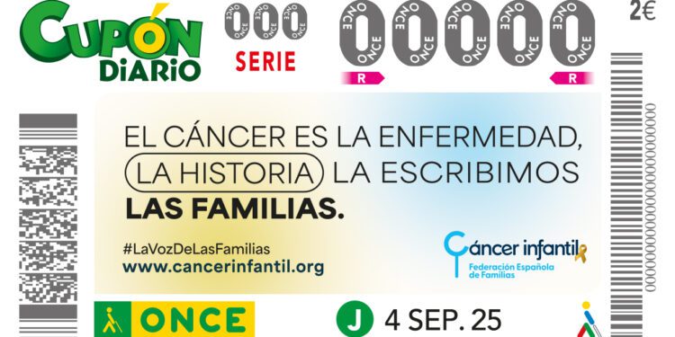 La ONCE dedica su cupón de mañana a la Federación Española de Familias de Cáncer Infantil