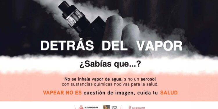 El Ayuntamiento de Valencia lanza una campaña para alertar sobre los riesgos del vapeo 1 El Ayuntamiento de Valencia lanza una campaña para alertar sobre los riesgos del vapeo