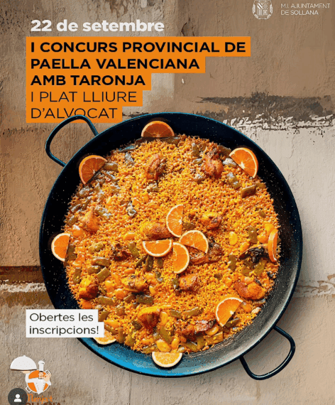 Sollana acogerá el I Concurs Provincial de Paella Valenciana en Taronja y plato libre de alvocat 1 Sollana acogerá el I Concurs Provincial de Paella Valenciana en Taronja y plato libre de alvocat