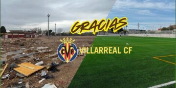 El Villarreal CF devuelve el fútbol a Alfafar tras la DANA