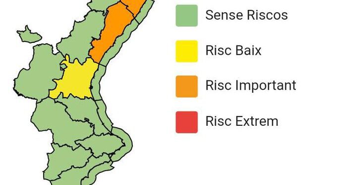 Alertas meteorológicas en Castellón y Valencia para este 5 de septiembre de 2025