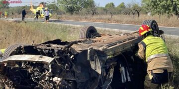Cinco heridos y un fallecido en un accidente de tráfico en l'Alcora