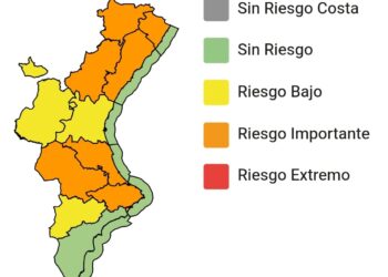 La Generalitat Valenciana establece la alerta por fuertes lluvias para lunes y martes