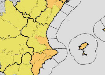 Alerta naranja por fuertes lluvias y tormentas este martes. Suspensión de clases en Alicante