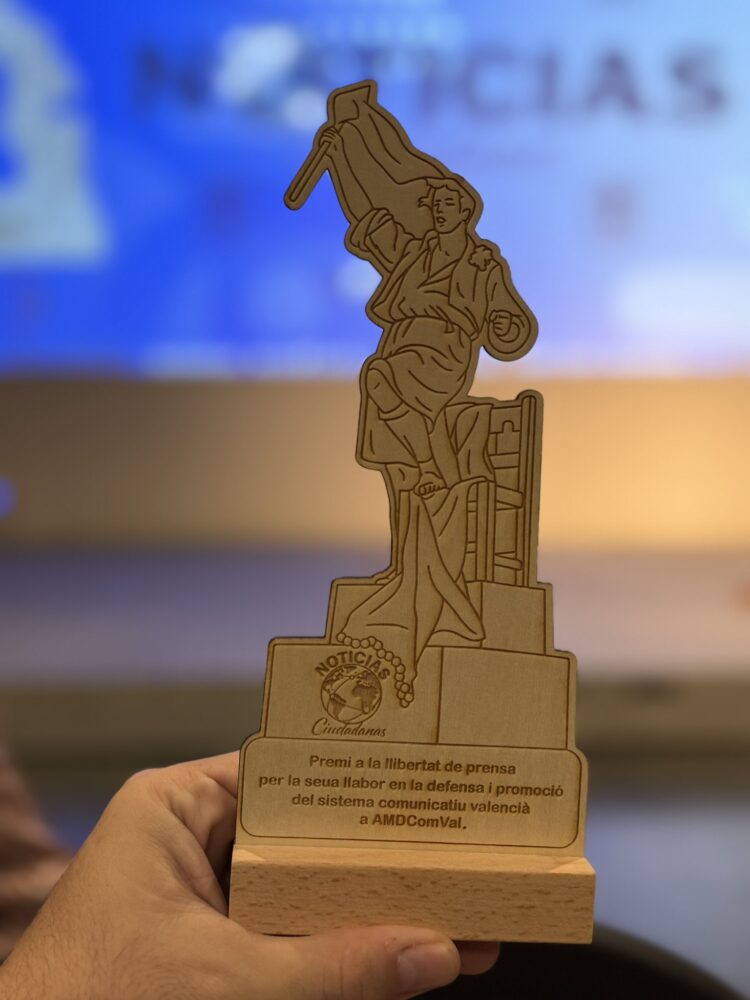 La AMDComVal recibe el Premio Libertad de Prensa de Noticias Ciudadanas y hace un alegato a la libertad de expresión