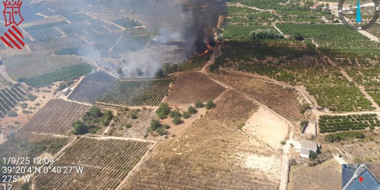 Controlado el incendio forestal de Montroy que ha movilizado a 2 medios aéreos