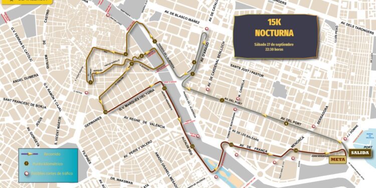 12 Edición de la 15K Nocturna Valencia este sábado con más de 13.000 atletas 1 12 Edición de la 15K Nocturna Valencia este sábado con más de 13.000 atletas