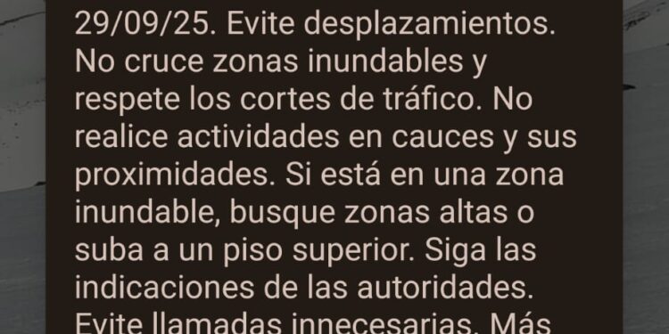 Han sonado los móviles en la CV con el sistema de alertas EsAlert a las 15:29h.