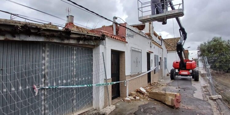 Una vivienda de Castellar sufrió un derrumbe durante las intensas lluvias