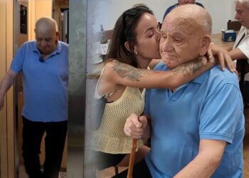 El emotivo reencuentro de Eugenio, atrapado 10 meses sin ascensor por la DANA, con sus familiares y amigos