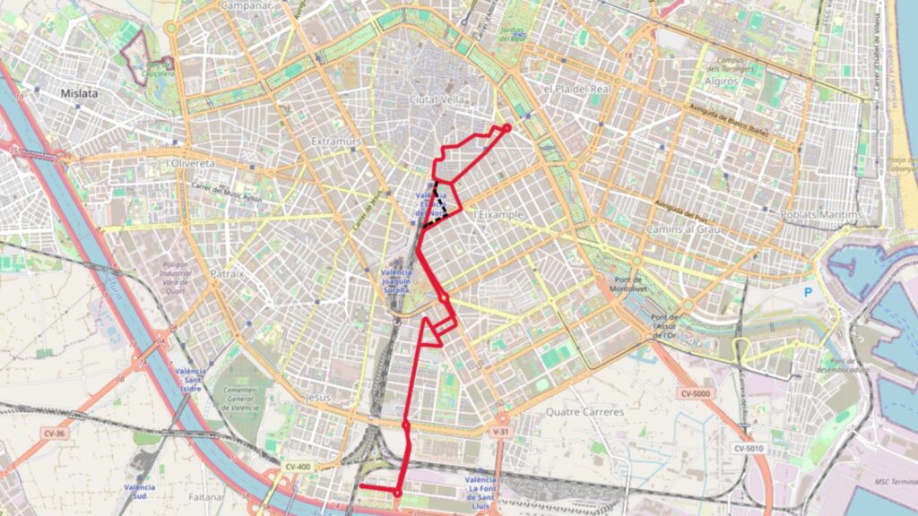 La XV Volta a Peu de las Falles recorrerá este domingo las calles de la ronda interior de Valencia 2 1002 Linia 8 EMT 1