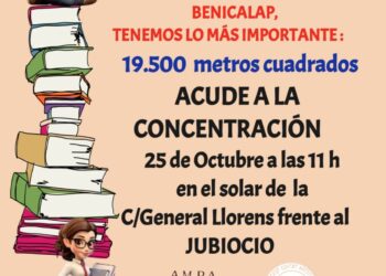 Los vecinos de Benicalap se concentrarán el sábado 25 para exigir un nuevo instituto en un solar educativo del barrio