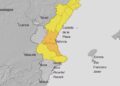 AEMET amplía los avisos/ alertas por lluvias, y activa la alerta naranja para el Golfo de Valéncia el lunes
