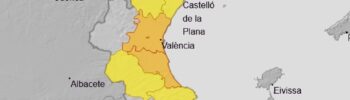AEMET amplía los avisos/ alertas por lluvias, y activa la alerta naranja para el Golfo de Valéncia el lunes