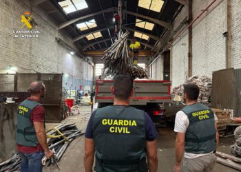 7 detenidos y 17 investigados en una trama de robo y posterior venta de más de 13 toneladas de cobre