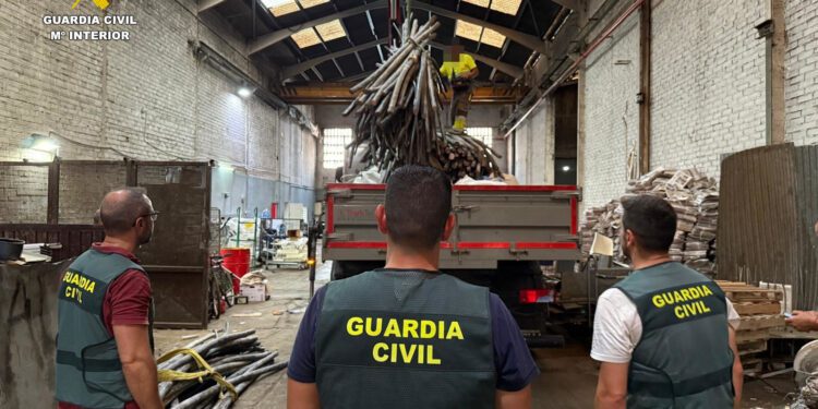 7 detenidos y 17 investigados en una trama de robo y posterior venta de más de 13 toneladas de cobre