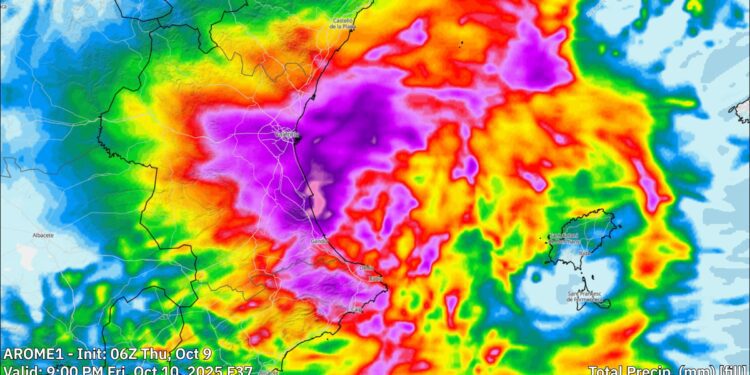 AEMET mantiene el sábado 11 de Octubre la alerta naranja para todo el litoral de la CV