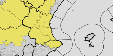 AEMET activa avisos amarillos por lluvias para la tarde del 8 de Octubre