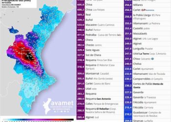 La Asociación Valenciana de Meteorología recuerda el histórico mapa de lluvias del 29 de octubre 14 G4ayCQmXUAAJ5B4