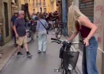 Gritos y peleas entre grupos anti turistas y turistas en pleno centro de Valencia 16 Gritos y empujones entre grupos anti turistas y turistas en pleno centro de Valencia