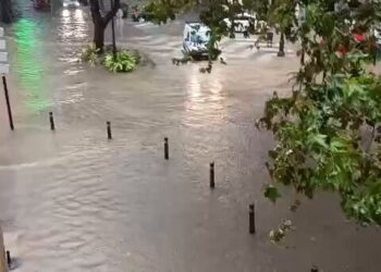 135 litros acumulan esta mañana en una Gandía ya inundada