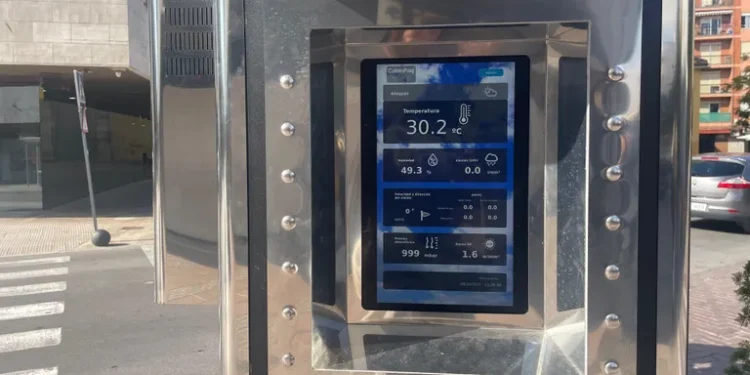 Alaquàs instala cabinas inteligentes que alertan a los vecinos de lluvias, emergencias y avisos meteorológicos 1 informacion meteorologica que ofrece la cabina dda6