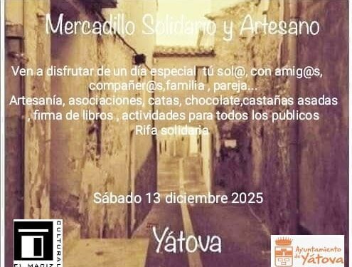 Yátova celebra su Mercadillo Artesano y Solidario más especial: destinará fondos a las víctimas de la DANA del 29-O