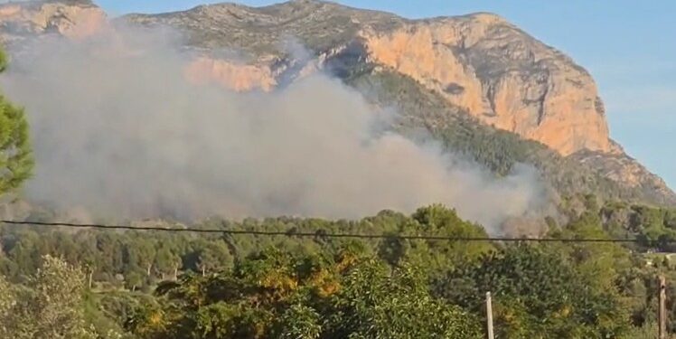 Incendio Forestal en Dénia en el Mongó junto al Golf La Sella activa la situación 1 del PEIF