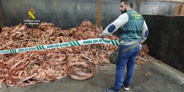 Detenidos los trabajadores de una empresa por el robo de cobre de las obras del canal de acceso ferroviario a Valencia