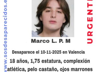 Joven de 18 años desaparecido en Valéncia: piden ayuda