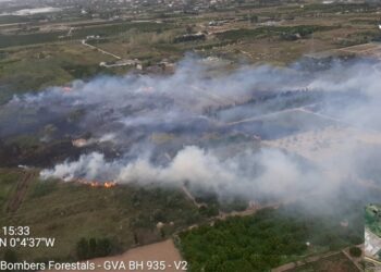 Controlado el incendio de vegetación de Oliva mientras se declara otro en Puzol